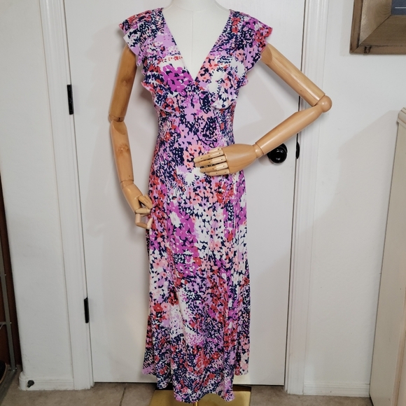 Rails Constance Purple Gardenia Resort Vacation Spring Floral Dress Size Medium - Picture 1 of 15